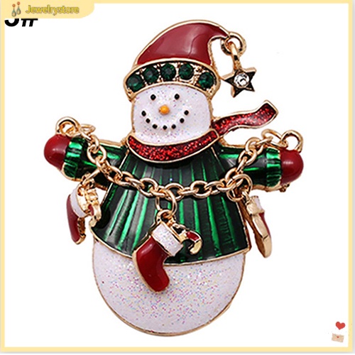 Trang Sức| Trâm Cài Áo Hình Cây Thông Giáng Sinh Bằng Hợp Kim Có Đính Đá