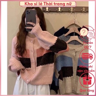 Hàng có sẵn_835. áo len nữ kẻ sọc mẫu mới siêu xinh