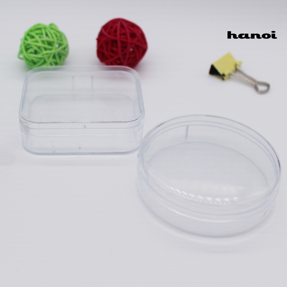 Hộp Đựng Mút Trang Điểm Trong Suốt Hình Tròn / Vuông Tiện Dụng Giá Đỡ