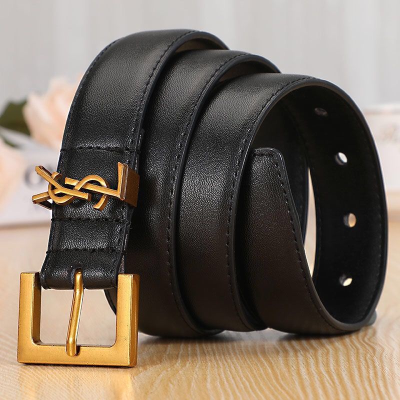 Thắt Lưng Da Thật Thiết Kế Đơn Giản Dễ Phối Đồ Phong Cách Retro Cho Nữ