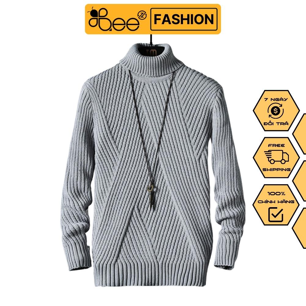 Áo len nam cổ lọ form rộng BEEZ cổ cao dày dặn chất liệu cao cấp AL8
