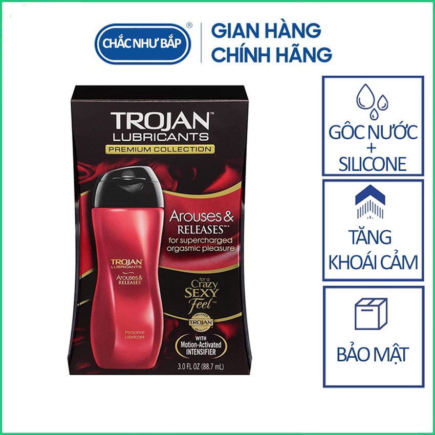 Gel bôi trơn Trojan Arouses And Releases kích thích khoái cảm phụ nữ 88.7ml