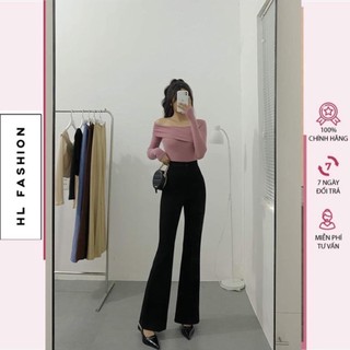 Quần ống loe nữ công sở, quần ống loe nữ chất tuyết mưa, quần ống loe lưng cao nữ.