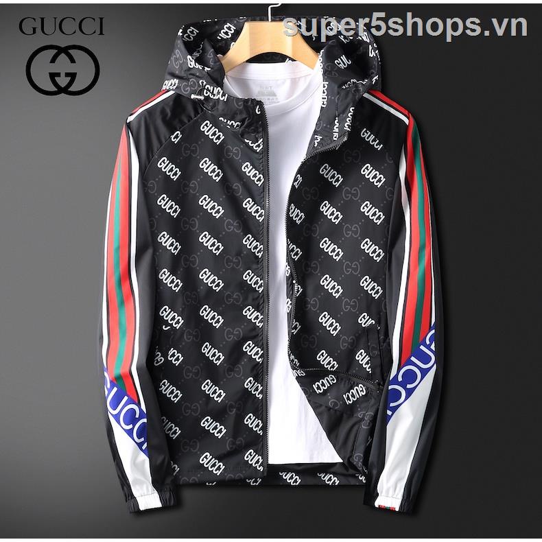 Mới_gucci Áo Khoác bomber Nam Có Mũ Trùm Đầu Boluson S-XXXL TY061