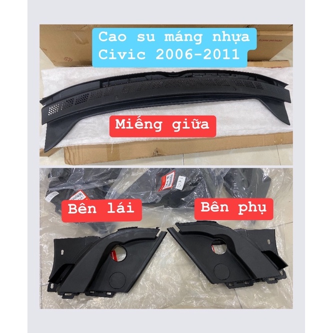 Cao su máng nhựa chân kính trước Civic 2006-2011