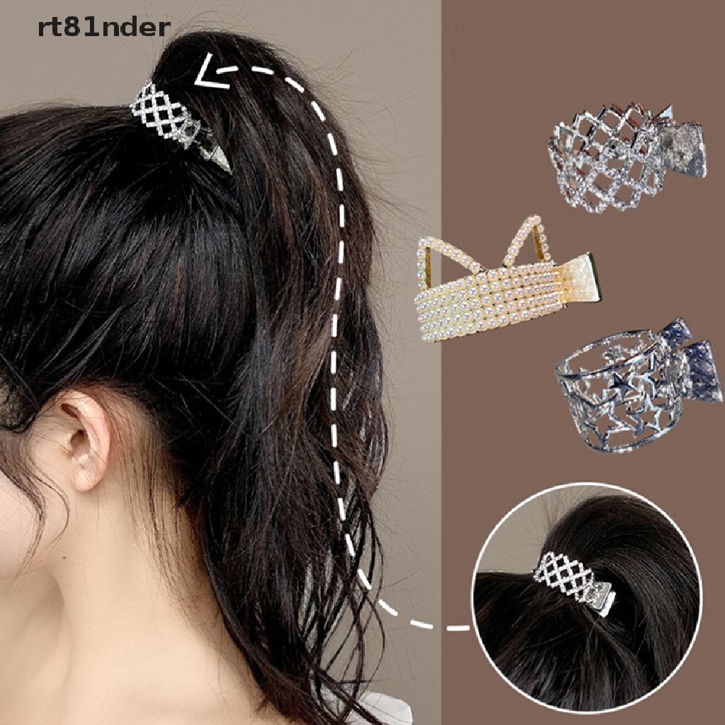 1 Kẹp Tóc Kim Loại Đính Đá Thời Trang