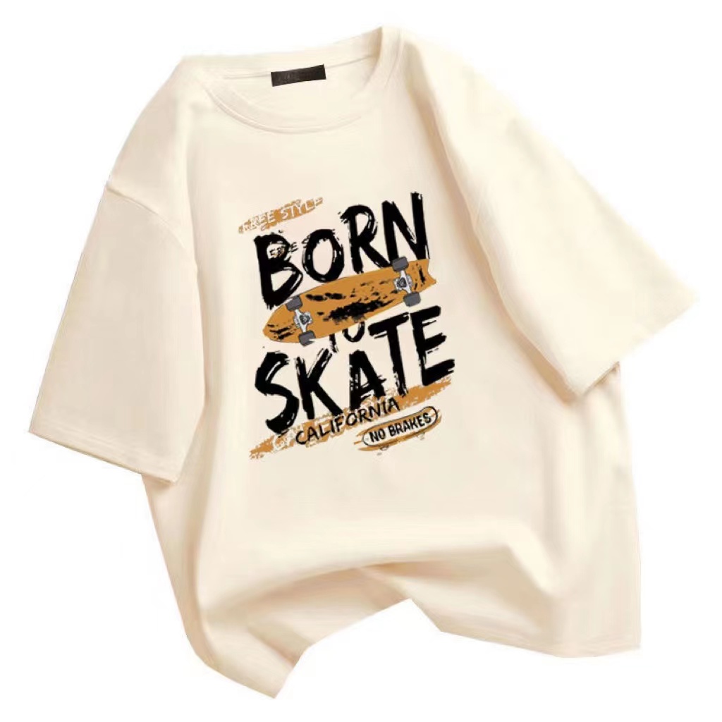 NRVP Áo Thun Unisex Mùa Hè Dáng Suông Tay Cộc Phong Cách Hàn Quốc Cho Nam Nữ