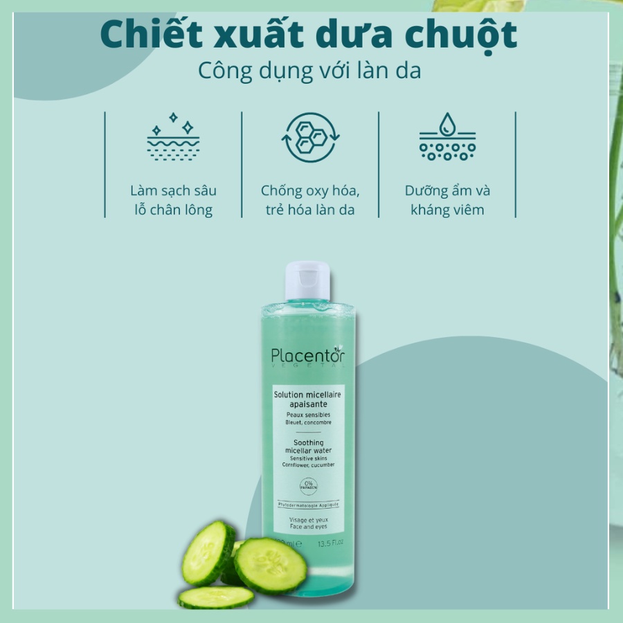 Nước tẩy trang Placentor cho da nhạy cảm Soothing Micellar Water 40ml