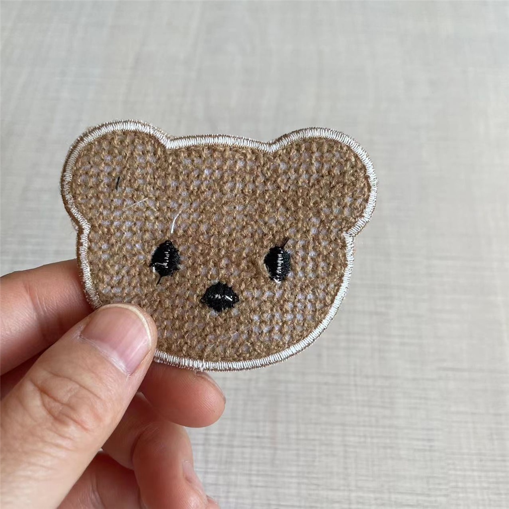 Miếng Dán Ủi Quần Áo DIY Hình Gấu Teddy Hoạt Hình Dễ Thương