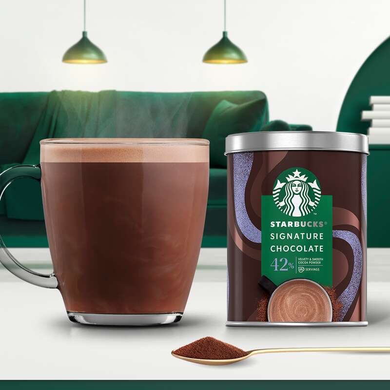 Bột Cacao Starbucks Signature Chocolate 42% và 70%, lon 300gram - bill ✈️ từ Pháp &Úc về