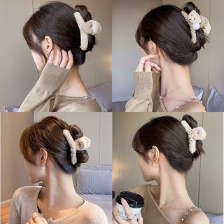 Kẹp Tóc Phối Lông Phong Cách Hàn Quốc Thời Trang Cho Nữ
