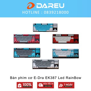 Bàn phím cơ E-Dra EK387 Led RainBow ,Phiên Bản Mới nhất Năm 2022 - Có Mix Màu Cực Chất - Với Dây Tyc C - Bảo Hành 2 Năm
