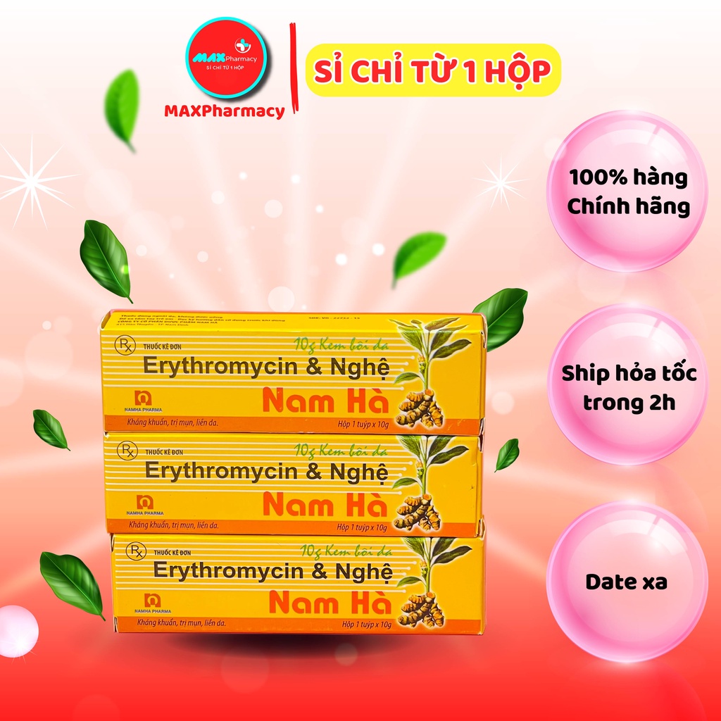Kem Thoa Dưỡng Da Mụn Ery Nghệ Nam Hà Tuýp 10 gram - Maxpharmacy