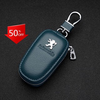 Bao da chìa khóa thông minh ô tô dạng khóa kéo đa năng cho Peugeot 308 508 2008 3008 4008 