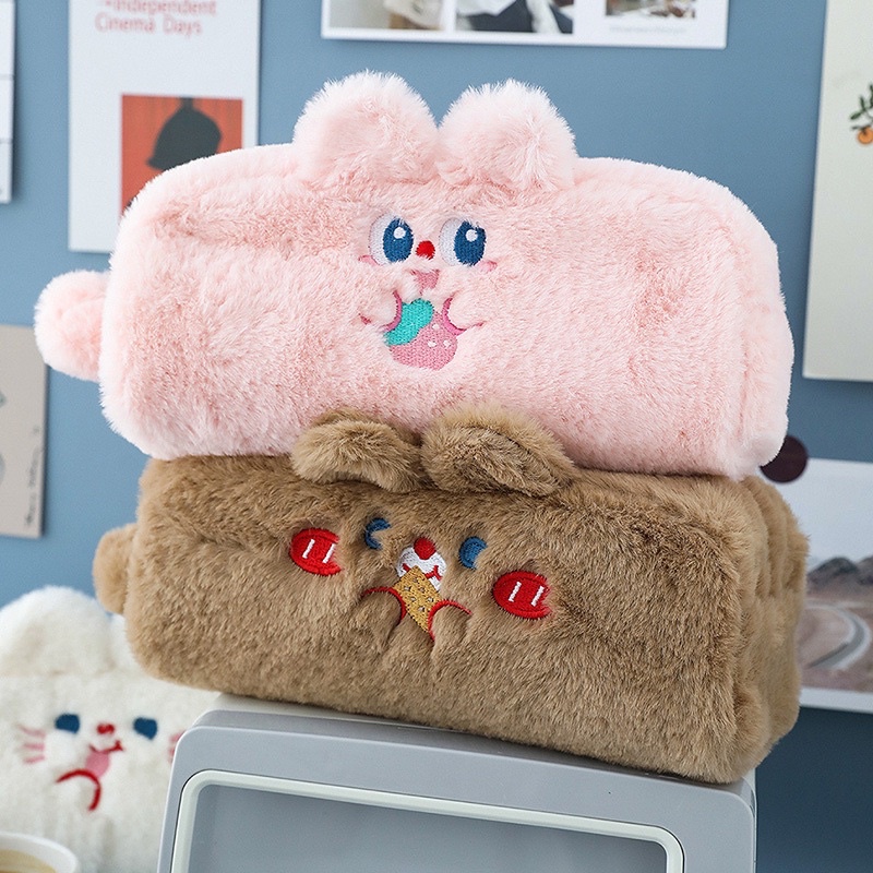 Hộp bút /túi bút lông, vải hình dễ thương size to cho đựng nhiều bút( có ảnh thât