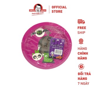 Đĩa ăn tiệc - hoạt hình 18cm 12 cái halloween uncle bills uh03007