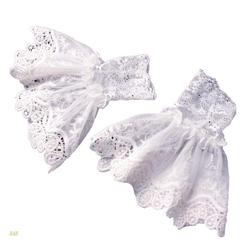 Ống Tay Áo Ren Nhún Bèo Giữ Ấm Thời Trang Cho Nữ