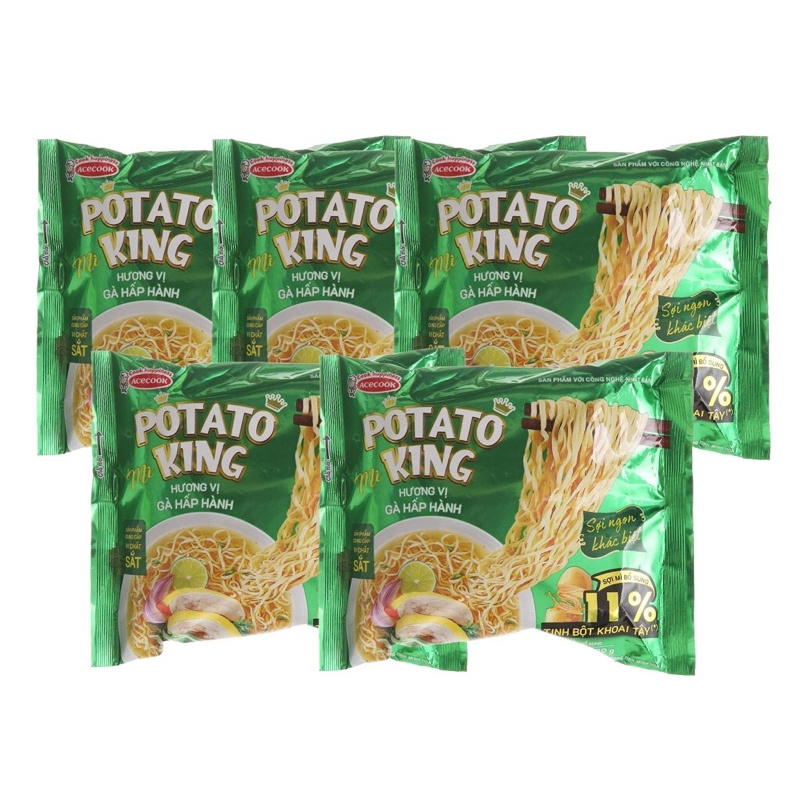 5 gói mì Pôtatô king gà lá é