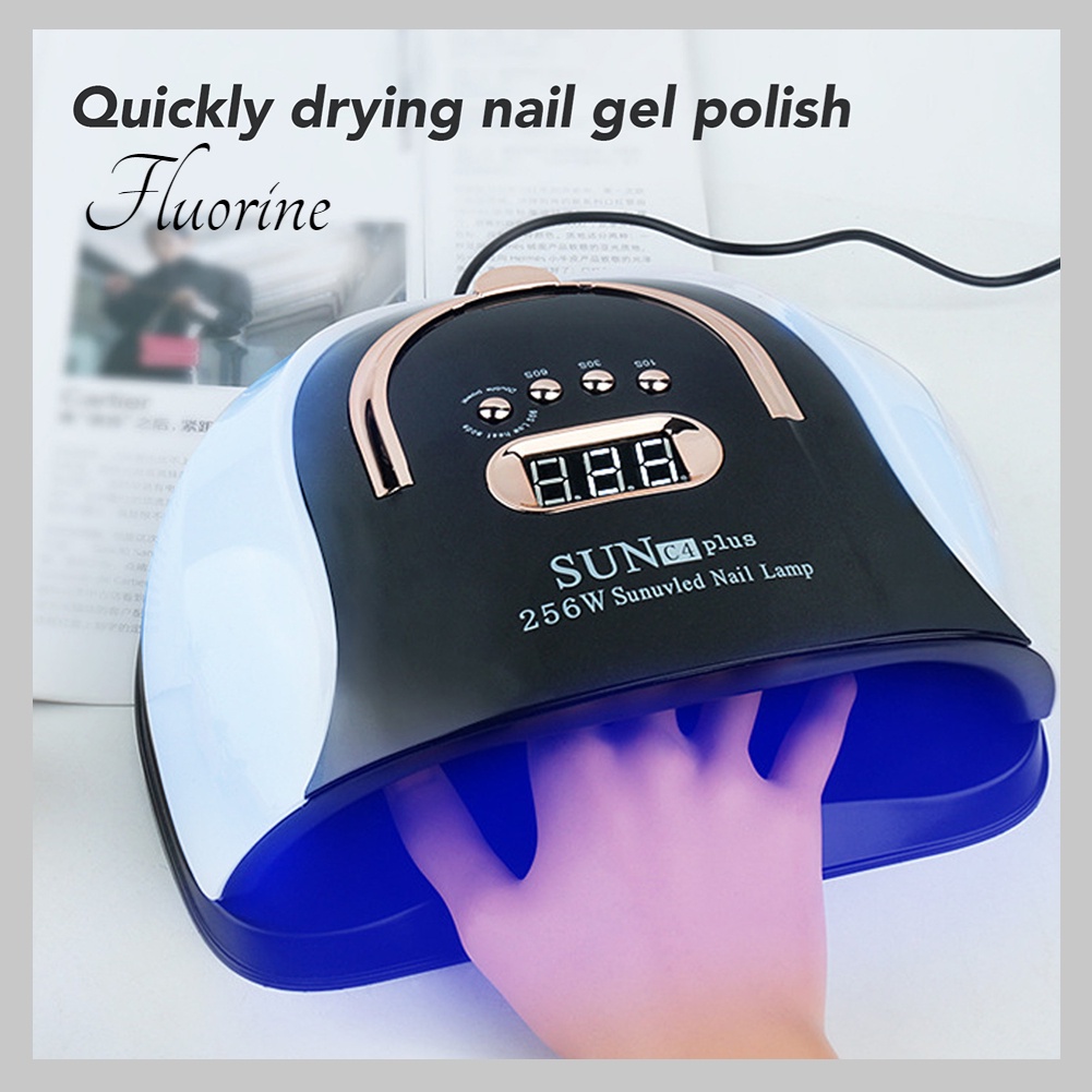 256W Nail Gel Chữa Đèn 57 cái Chíp Có Thể Tháo Rời Đáy Máy Sấy Sơn Móng Tay Màu Xanh 100‑240V 【Fluorine073】