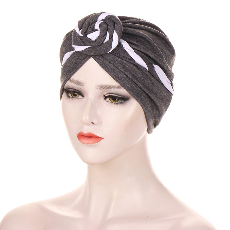 1 Mũ Turban Co Giãn Hai Màu Sắc Thời Trang Dành Cho Nữ