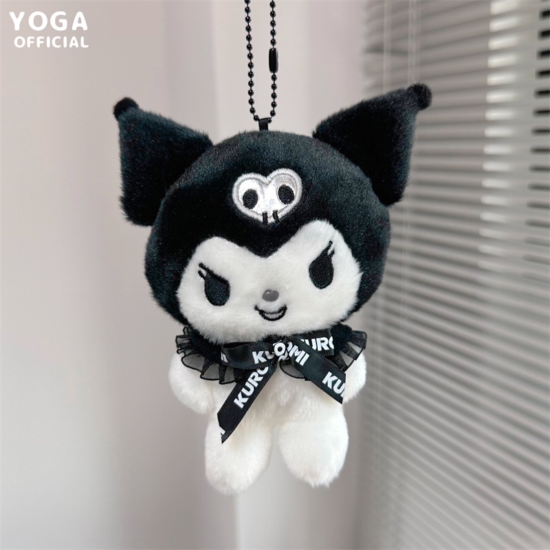 Sanrio Búp Bê Nhồi Bông Đội Mũ kuromi blalck Quà Tặng Cho Bé Gái # 1