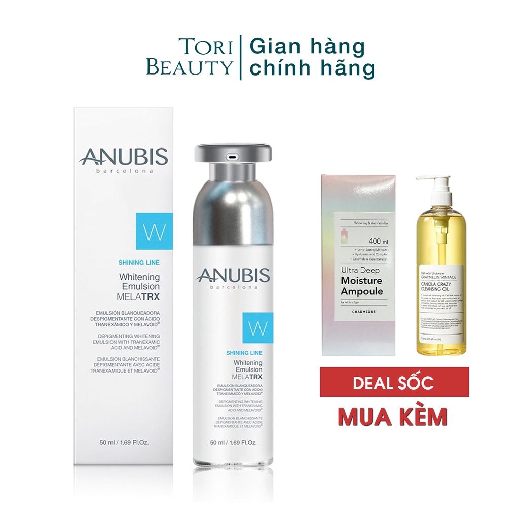 Nhũ tương sáng da ANUBIS Whitening Emulsion Melatrx 50ml