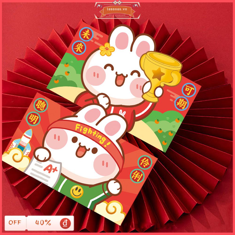 Cá Tuyết 4 Con Thỏ 2023 Trung Quốc Mới Năm Đỏ Gói Tin Angpao Hồng Bảo Ốp Lưng Đỏ