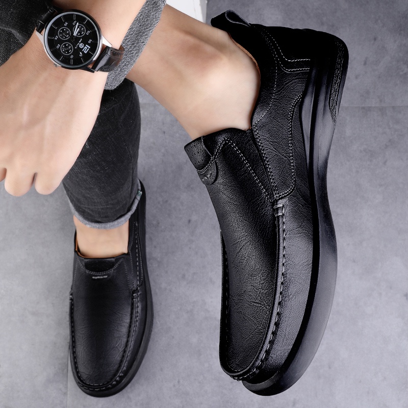 Giày Lười Chất Liệu Da Thời Trang Cho Nam