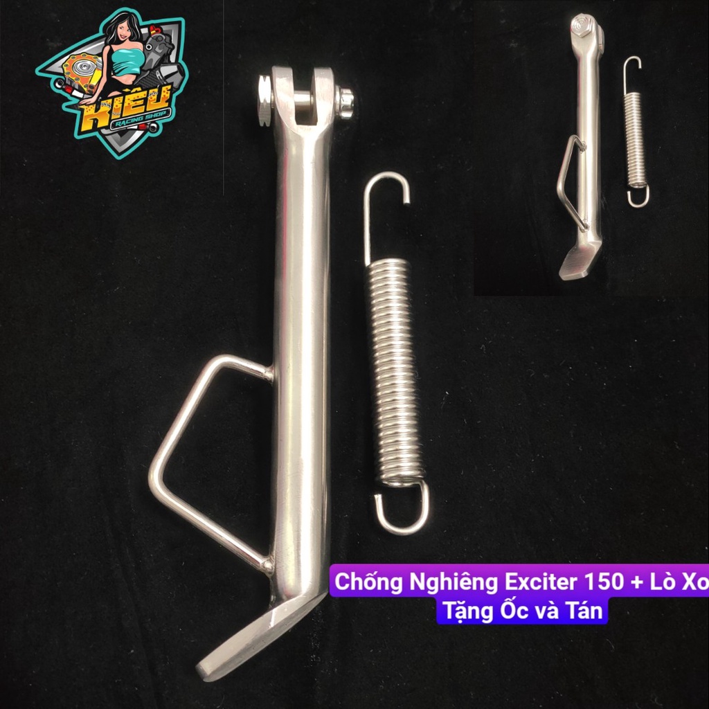 Chân Chống Nghiêng Inox Đặc 304 Gắn Cho Các Dòng Xe Dream, Wave, Wave Nhỏ, Vario, Exciter
