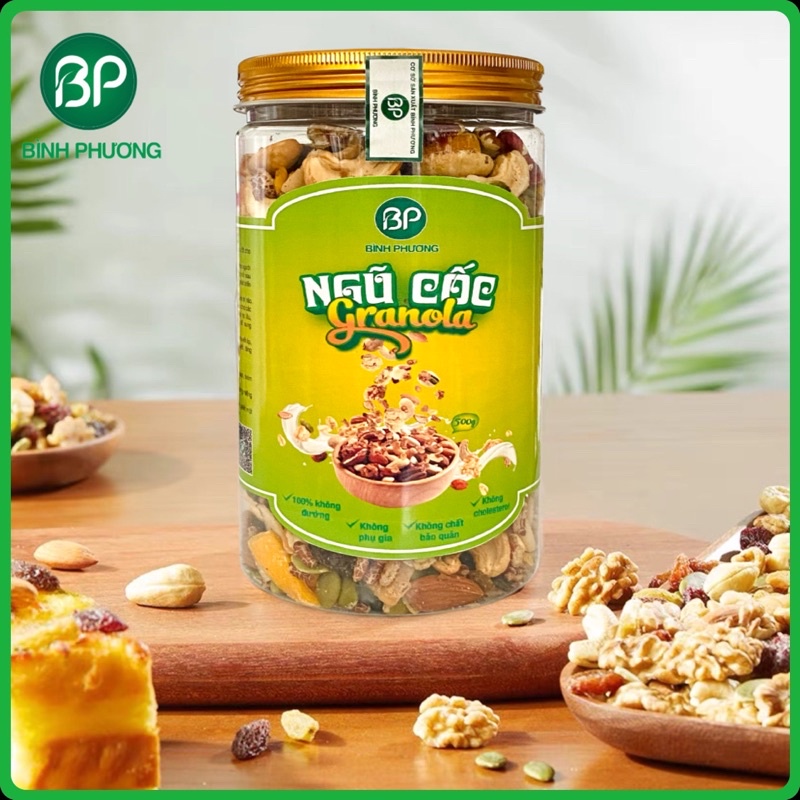 Ngũ cốc giảm cân Granola Healthy Bình Phương - granola siêu hạt không yến mạch