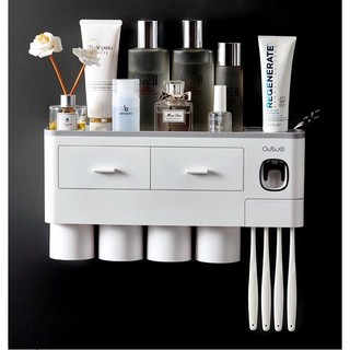 Bộ nhả kem đánh răng 4 cốc nam châm mới