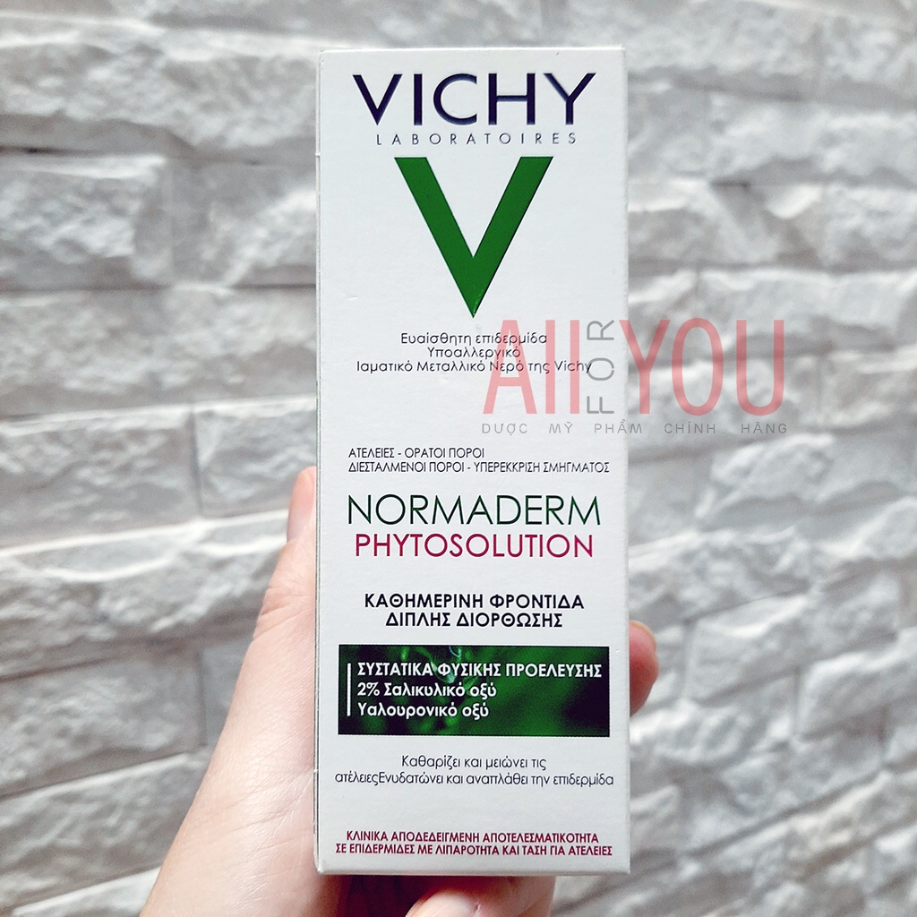 Vichy Normaderm Phytosolution Double Correction Daily Care 50mL - Kem Dưỡng Ẩm Cho Da Dầu Mụn.