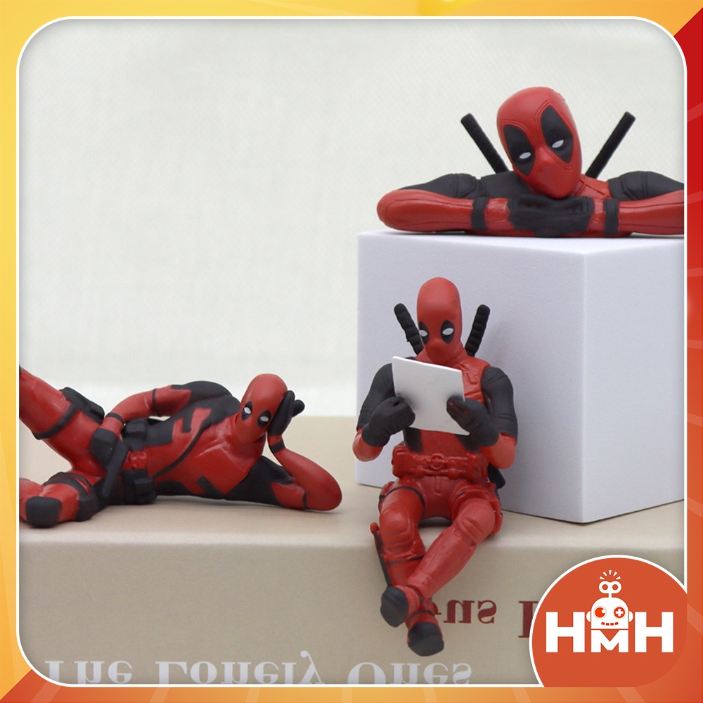 Đồ chơi mô hình Deadpool size nhỏ - Mô hình Deadpool ngộ nghĩnh trang trí xe hơi, bàn làm việc, trên màn hình máy tính