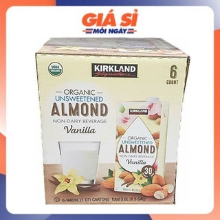 Sữa hạnh nhân Kirkland Signature Organic Almond Beverage, Vanilla 946ml 01/2024