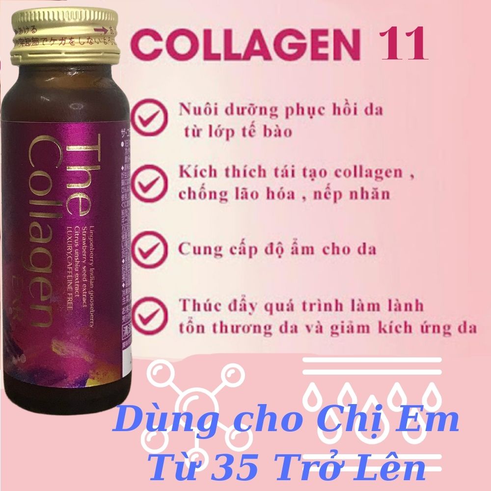 Collagen Shiseido Dạng Nước - Collagen Shiseido EXR 11. 50ml x 10 Chai.