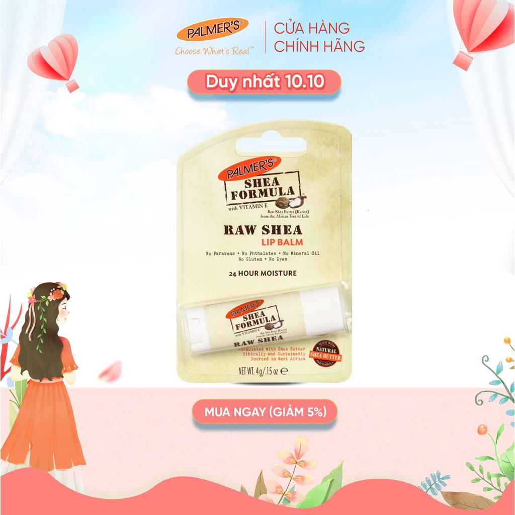 Son dưỡng ẩm Bơ Hạt Mỡ ngăn ngừa thâm môi Palmer's 4g