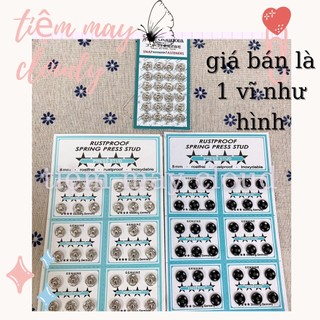 Nút bóp 8mm - nút bóp áo dài: 1 vĩ