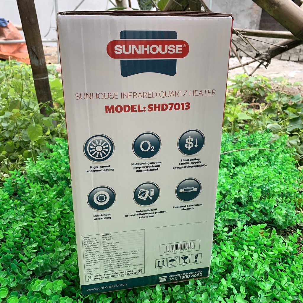 Đèn sưởi sunhouse 2 bóng SHD 7013 và 3 bóng SHD 7016