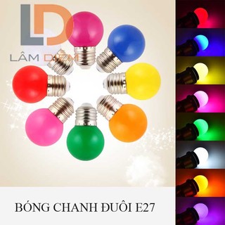 Bóng đèn led trái chanh đuôi e27 công suất 3w nhiều màu
