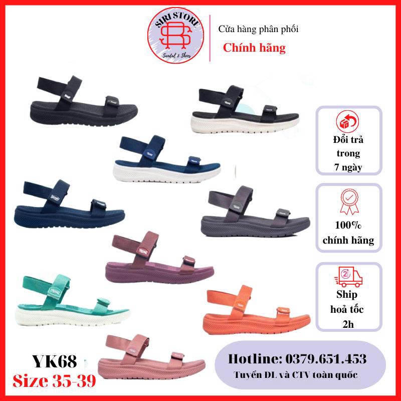 Giày Sandal Yanki Nam Nữ Quai Ngang Đế Cao Su Quai Dù Đi Học Đi Làm Đi Chơi Full Size . - Siristore
