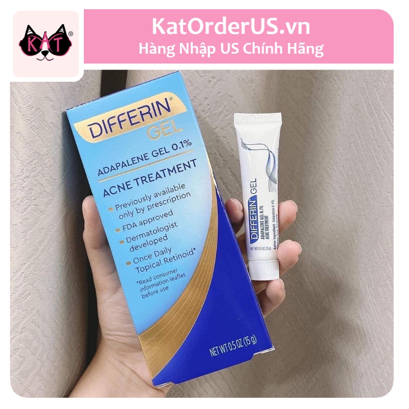 Kem chấm mụn Differin Gel Adapalene 0.1% Acne Treatment