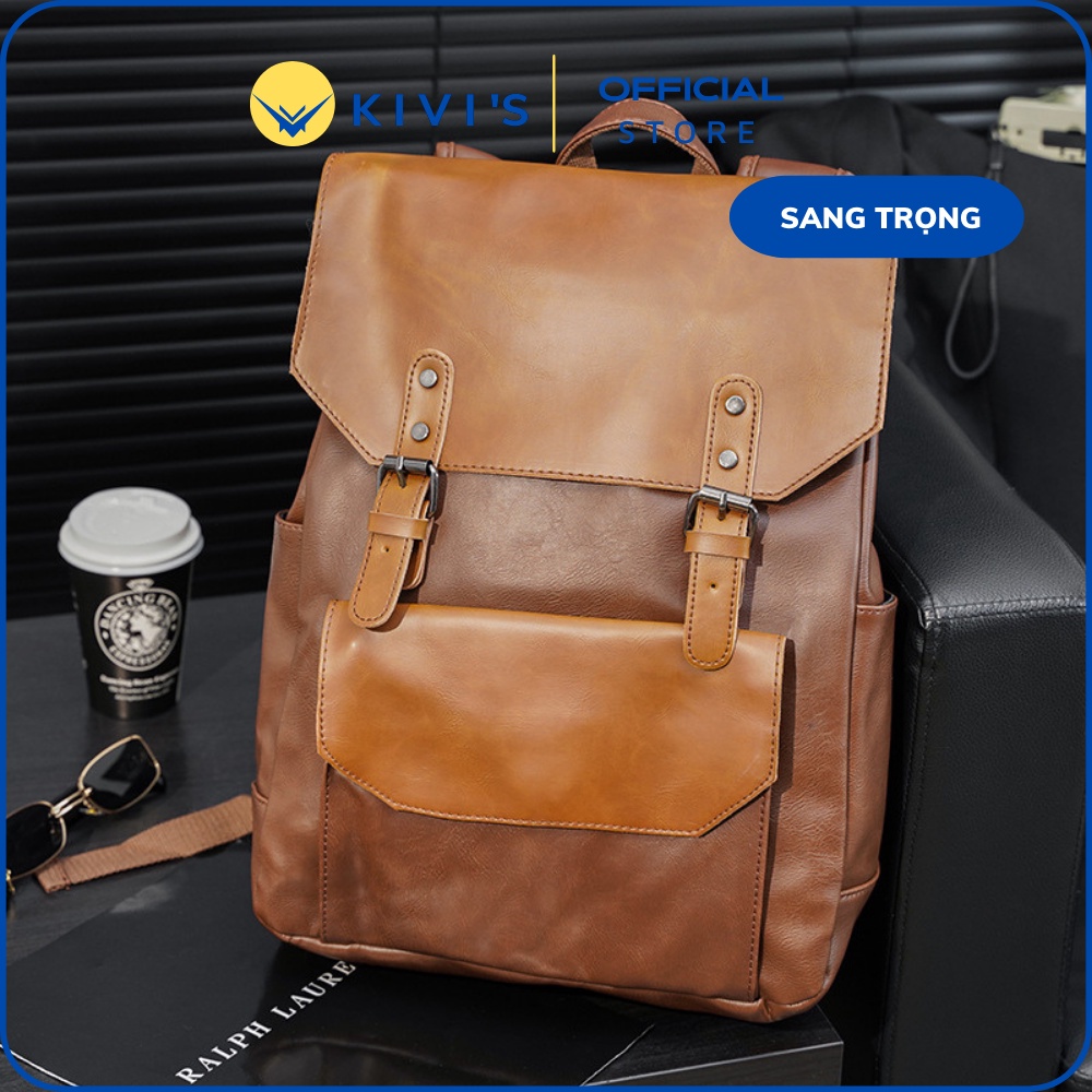 Balo Da Nam Thiết Kế Tinh Xảo Cao Cấp Siêu Lớn Phong Cách Sang Trọng Cỡ Đại KIVI'S