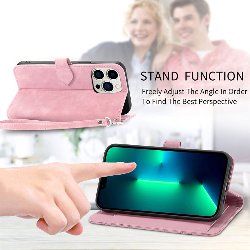 Ốp Điện Thoại Da Ví Lật Có Dây Kéo Hình Hoa Cho OPPO Reno 8T 8 8z 7 se 7z 6z 5z 2z 2F Lite Pro 5G