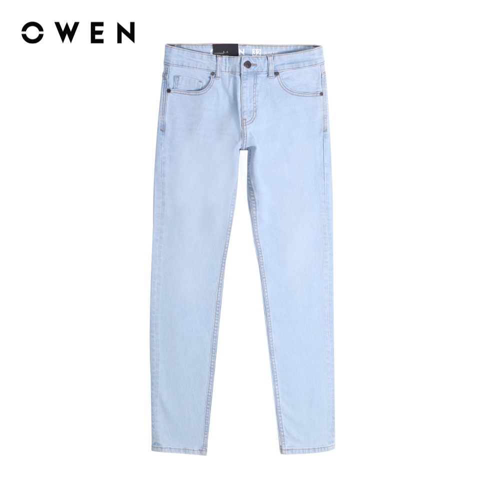 OWEN - Quần jean Slim Fit Xanh nhạt - QJSL221493