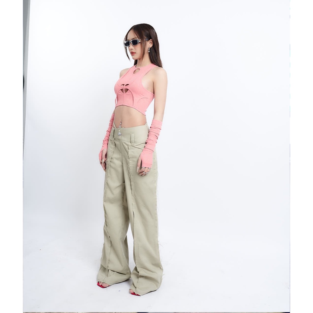 Quần nữ ống xuông Onism Fusion pant màu kem - Pant minidrop22 ONISM