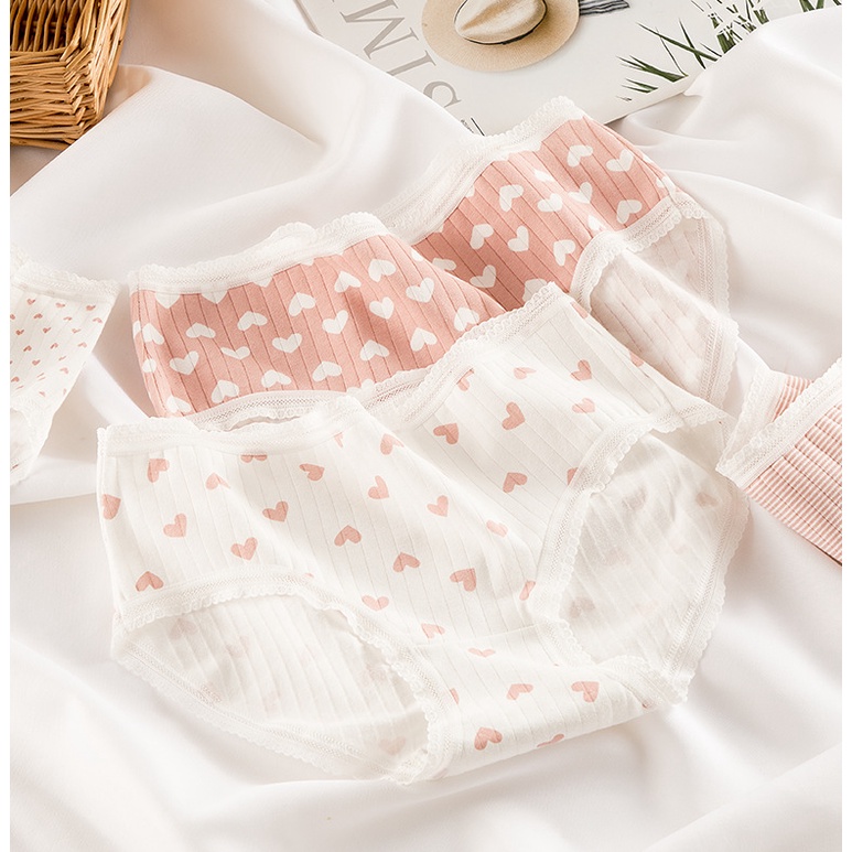 Quần con nữ cotton cute dễ thương KIMCHIBIKINI quần xịp nữ viền ren mềm mại thoáng mát hàng quảng châu QL004
