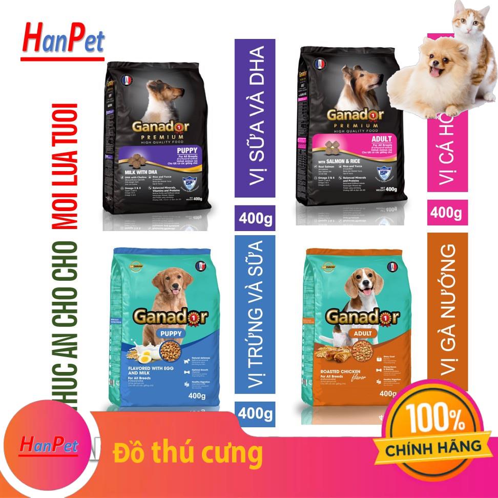 Hanpet. Gói 400gr Thức ăn chó GANADOR dành cho các loại chó (hanpet 209)