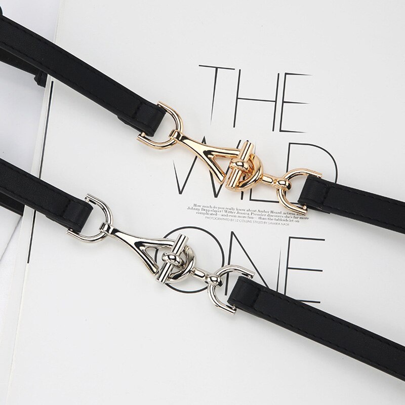 Thắt Lưng Da PU Mỏng Điều Chỉnh Được Phong Cách Hàn Quốc Cá Tính Cho Nữ