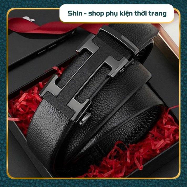 Dây lưng da nam thời trang công sở sở giá rẻ, Thắt lưng dây nịt nam khoá tự động - Shin Shop phụ kiện thời trang *