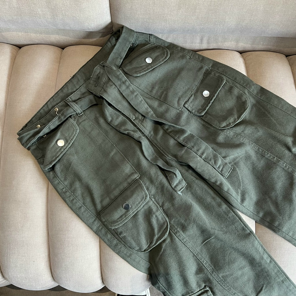 Quần Kaki Cargo Pants nhiều túi kèm  Nam nữ Design